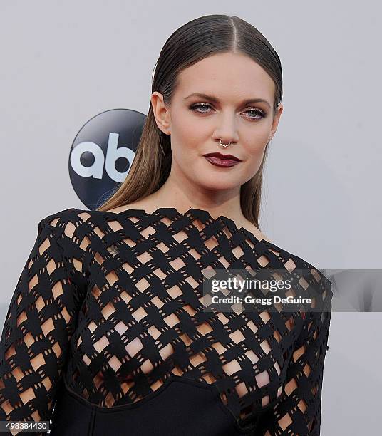 Singer Tove Lo arrives at the 2015 American Music Awards at Microsoft Theater on November 22, 2015 in Los Angeles, California.