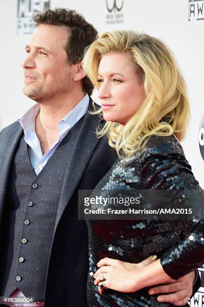 Actor Jeremy Sisto and Addie Lane attend the 2015 American Music Awards at Microsoft Theater on November 22, 2015 in Los Angeles, California.