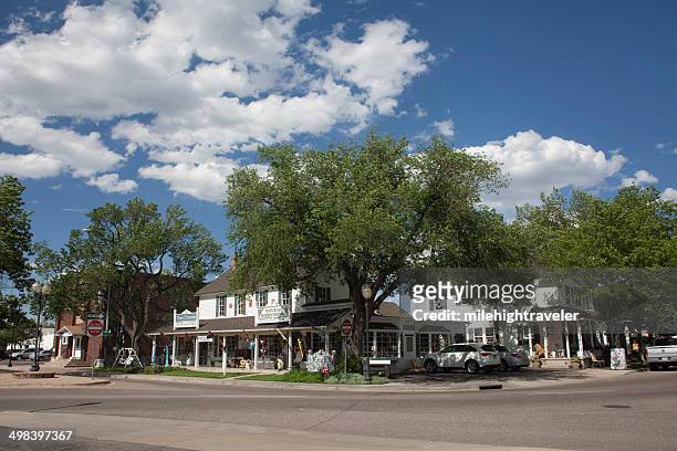 historic buildings downtown littleton colorado - littleton colorado stock pictures, royalty-free photos & images