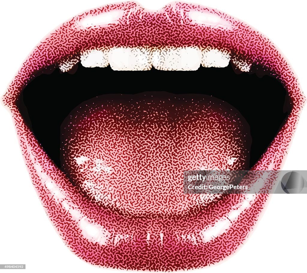 Woman's Laughing Mouth and Lips