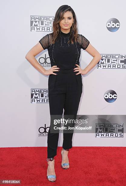 Rebecca Black arrives at the 2015 American Music Awards at Microsoft Theater on November 22, 2015 in Los Angeles, California.