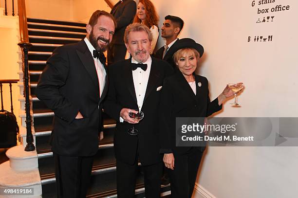 Ralph Fiennes, Gawn Grainger and Zoe Wanamaker attend a champagne reception ahead of The London Evening Standard Theatre Awards in partnership with...