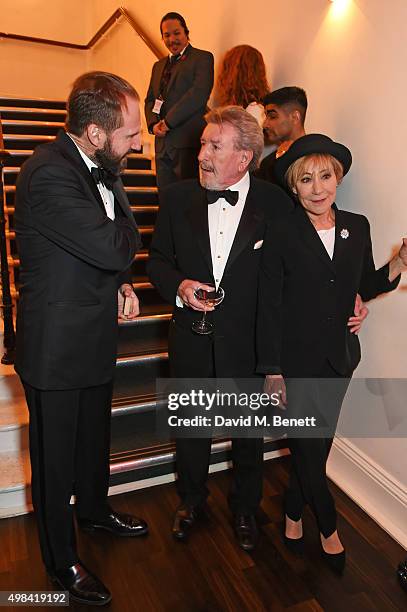 Ralph Fiennes, Gawn Grainger and Zoe Wanamaker attend a champagne reception ahead of The London Evening Standard Theatre Awards in partnership with...