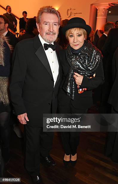 Gawn Grainger and Zoe Wanamaker attend a champagne reception ahead of The London Evening Standard Theatre Awards in partnership with The Ivy at The...
