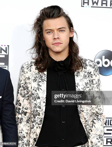 Recording artist Harry Styles arrives at the 2015 American Music Awards at Microsoft Theater on November 22, 2015 in Los Angeles, California.