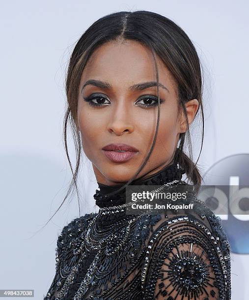 Recording artist Ciara arrives at the 2015 American Music Awards at Microsoft Theater on November 22, 2015 in Los Angeles, California.