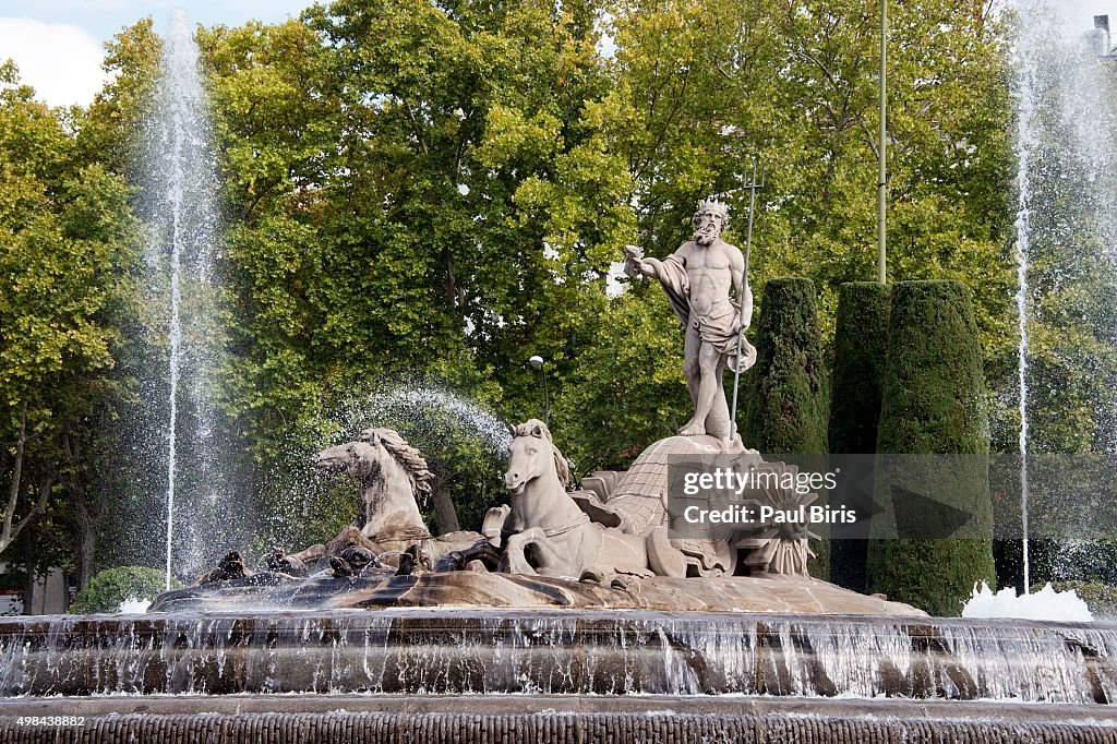 Spain, Madrid, Plaza de Cibeles, Cibeles Fountain