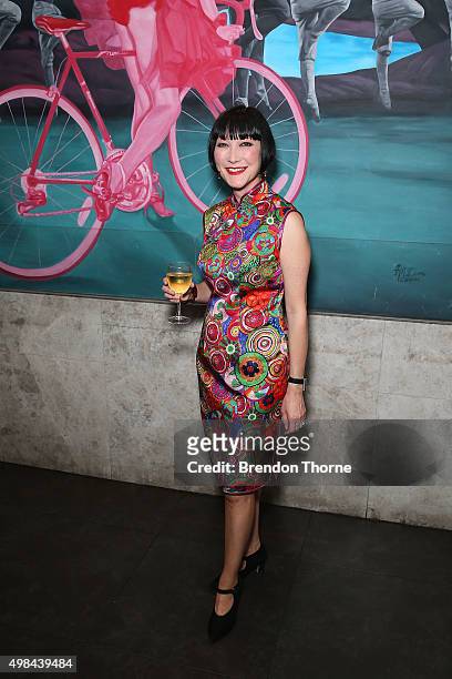 Claudia Chan Shaw poses during the Chefs Gallery Opening Night at Gallery Restaurant on November 23, 2015 in Sydney, Australia.