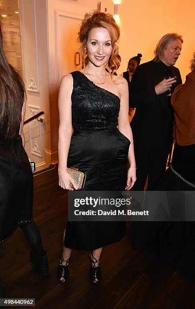 Amy Beth Hayes attends a champagne reception ahead of The London Evening Standard Theatre Awards in partnership with The Ivy at The Old Vic Theatre...