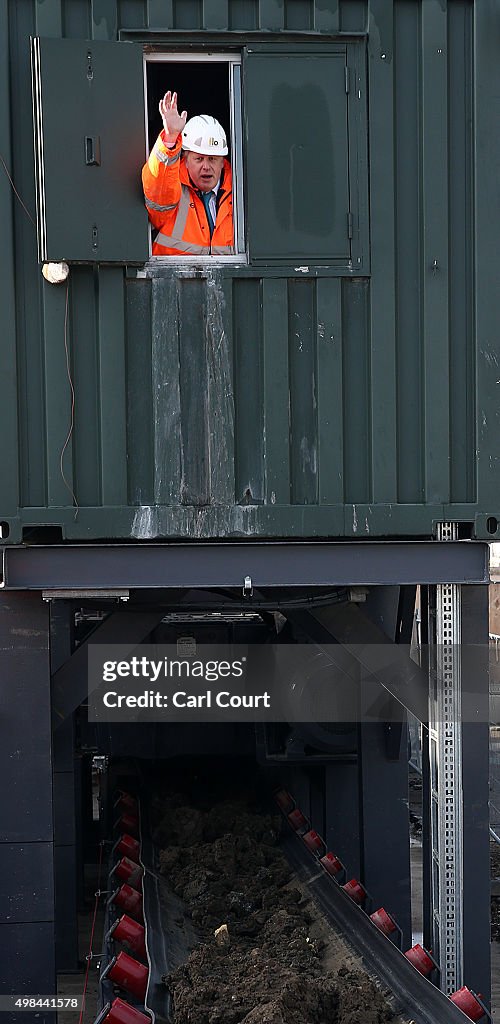 London Mayor Boris Johnson Marks The Start Of Building Works For The Northern Line Tube Extension