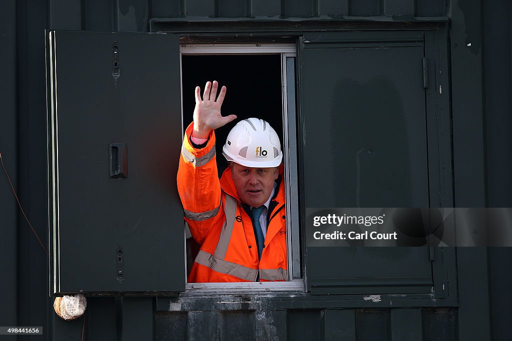 London Mayor Boris Johnson Marks The Start Of Building Works For The Northern Line Tube Extension