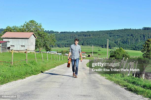 Singer and winner of France's tv version of the Voice, Lilian Renaud is photographed for Paris Match on August 26, 2015 in Besancon, France.