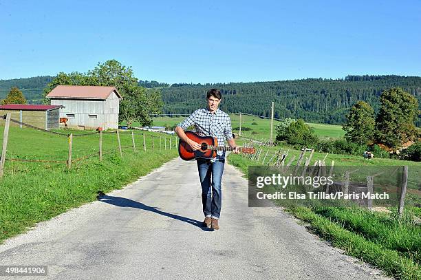 Singer and winner of France's tv version of the Voice, Lilian Renaud is photographed for Paris Match on August 26, 2015 in Besancon, France.