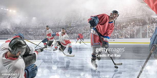 ice hockey action - professional hockey stock pictures, royalty-free photos & images