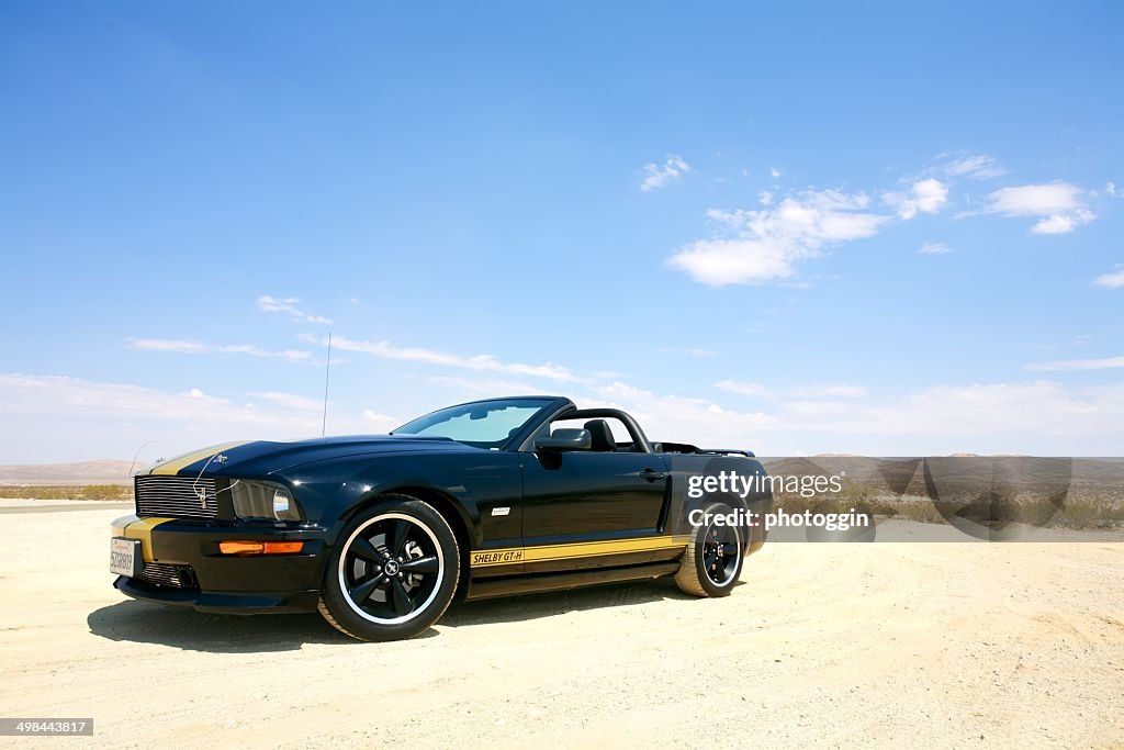 Shelby Mustang GT-H na paisagem do deserto