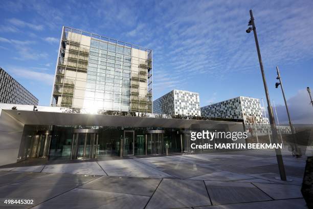 Picture taken on November 23, 2015 shows the new building of the International Criminal Court in The Hague, The Netherlands. AFP PHOTO / ANP /...