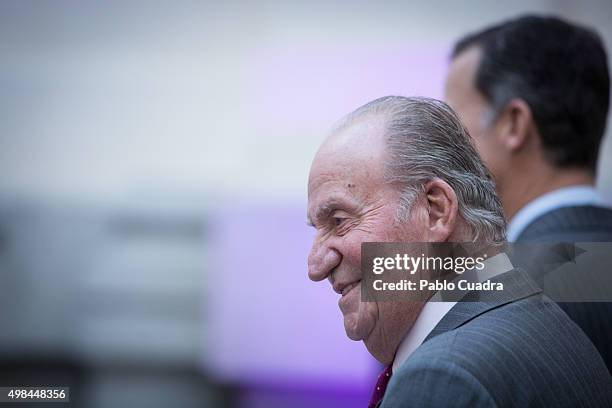 King Juan Carlos attends COTEC Foundation meeting at Cibele Palace on November 23, 2015 in Madrid, Spain.