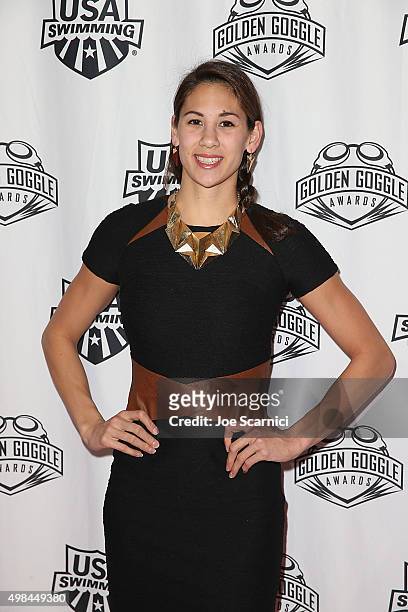 Micah Lawrence attends the 2015 USA Swimming Golden Goggle Awards at J.W. Marriot at L.A. Live on November 22, 2015 in Los Angeles, California.