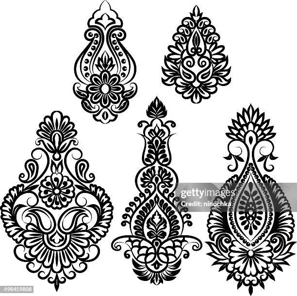 illustrazioni stock, clip art, cartoni animati e icone di tendenza di indiano fiori - cultura-persiana