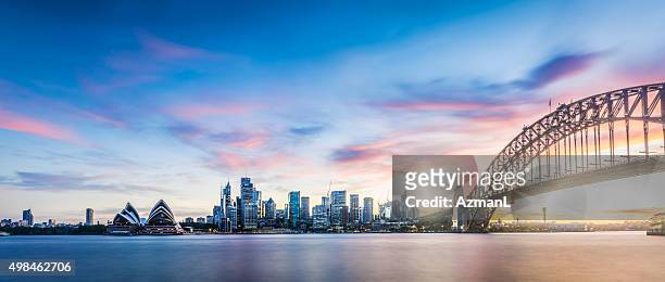 sunset over sydney 71 mp - sydney stock pictures, royalty-free photos & images