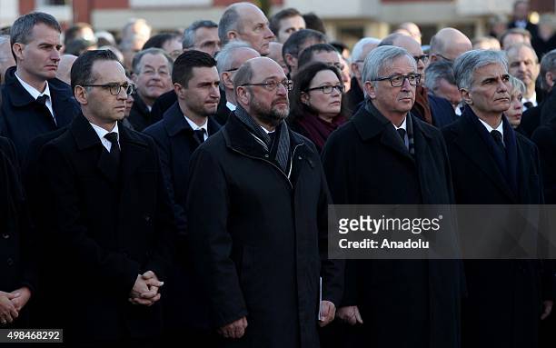 President of the European Commission Jean Claude Juncker , President of the European Parliament Martin Schulz and Chancellor of Austria Werner...