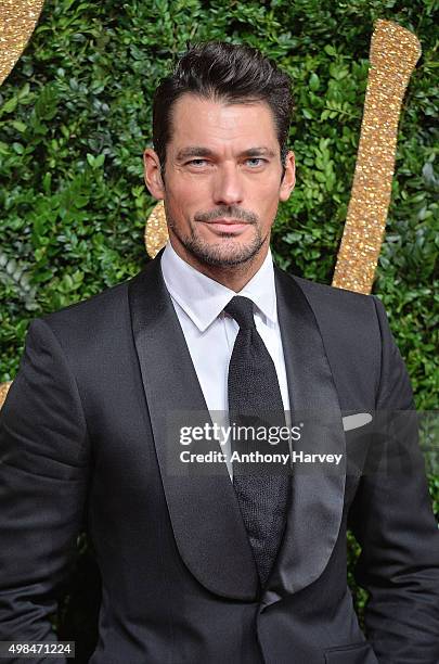 David Gandy attends the British Fashion Awards 2015 at London Coliseum on November 23, 2015 in London, England.