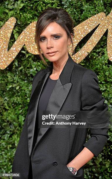 Victoria Beckham attends the British Fashion Awards 2015 at London Coliseum on November 23, 2015 in London, England.