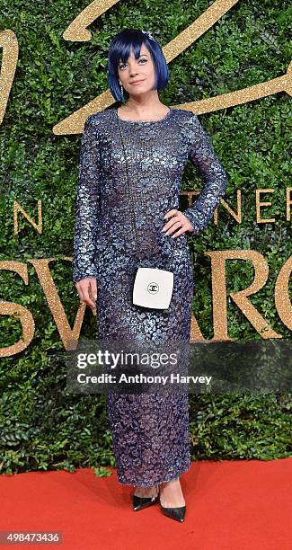 Lily Allen attends the British Fashion Awards 2015 at London Coliseum on November 23, 2015 in London, England.
