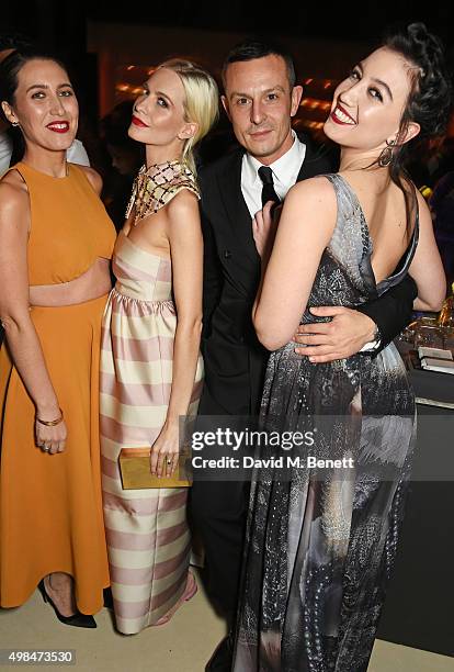Emilia Wickstead, Poppy Delevingne, Jonathan Saunders and Daisy Lowe attend a drinks reception at the British Fashion Awards in partnership with...