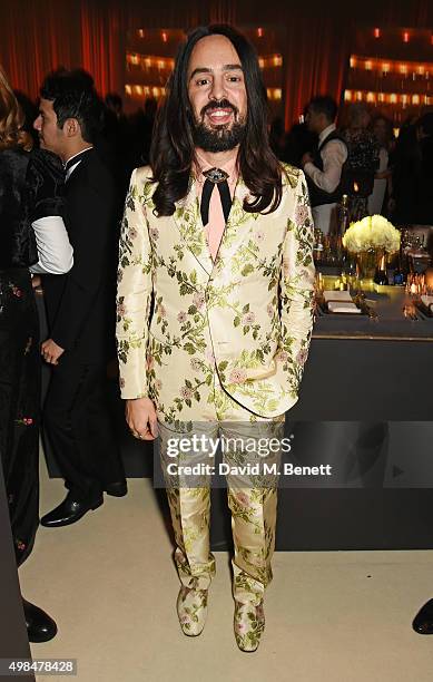 Alessandro Michele attends a drinks reception at the British Fashion Awards in partnership with Swarovski at the London Coliseum on November 23, 2015...
