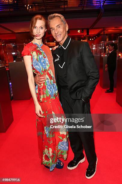 Wolfgang Joop and Sara Sperling during the Bambi Awards 2015 at Stage Theater on November 12, 2015 in Berlin, Germany.