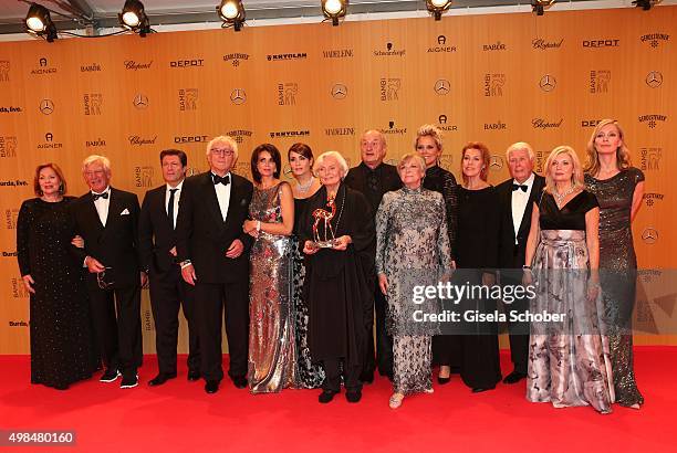 Heide Keller, Siegfried Rauch, Francis Fulton Smith, Guenther Maria Halmer, Gerit Kling, Anja Kling, Ruth Maria Kubitschek with the award for...