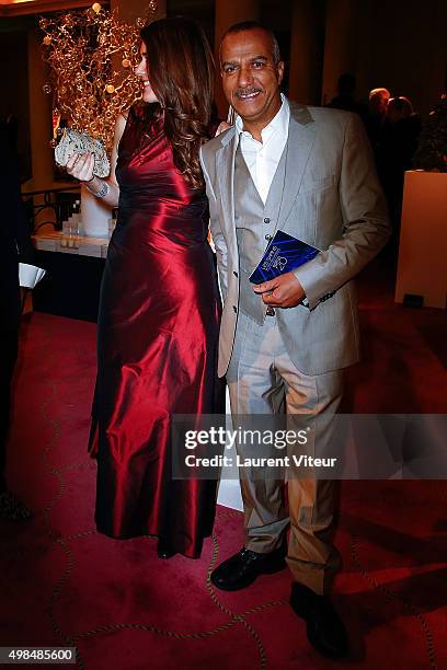 Pascal Legitimus and his wife Adriana Santini attends 20th edition of ' Les Sapins de Noel des Createurs' - Designer's Christmas Trees Auction to...