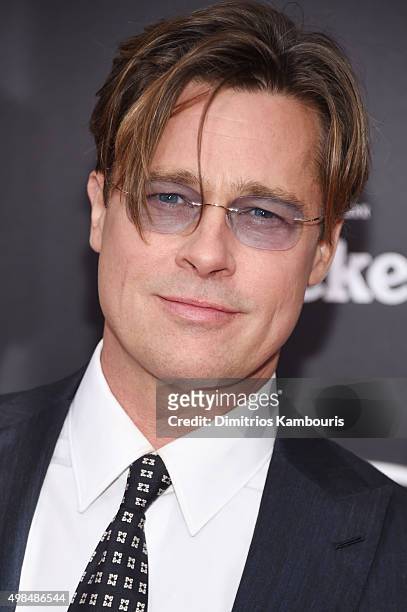 Actor Brad Pitt attends the premiere of "The Big Short" at Ziegfeld Theatre on November 23, 2015 in New York City.