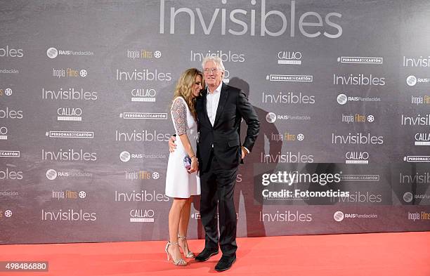 Alejandra Silva and Richard Gere attend the 'Invisibles' Premiere at Callao Cinema on November 23, 2015 in Madrid, Spain.