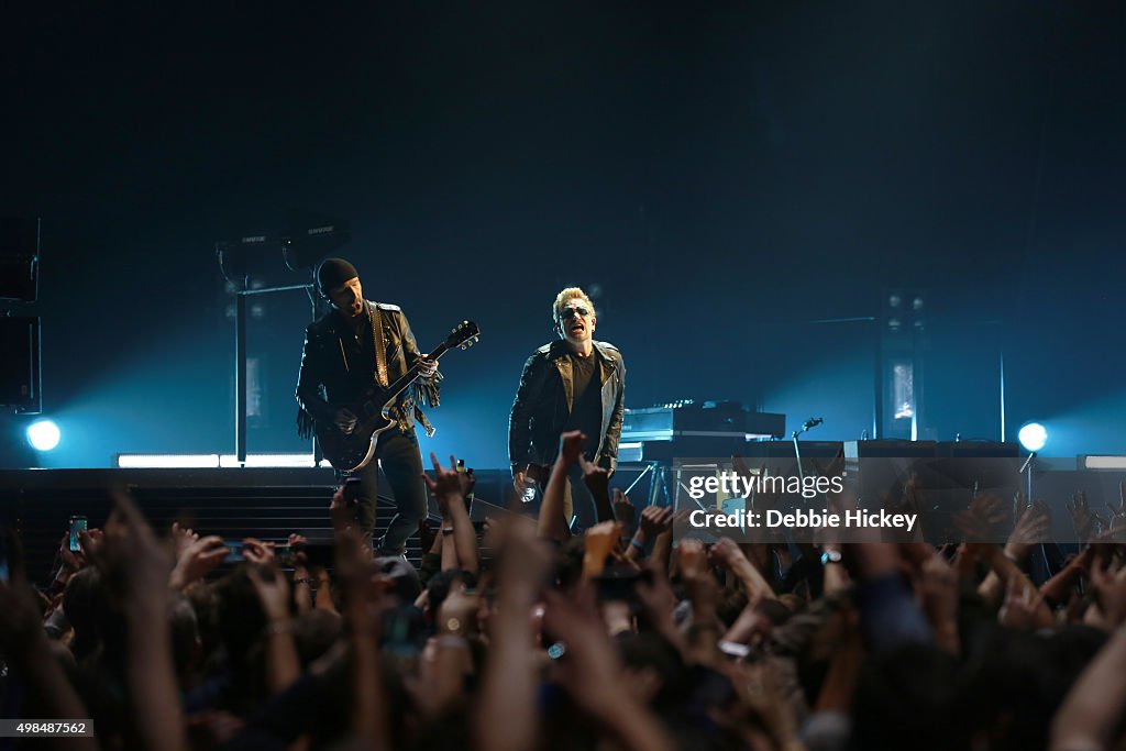 U2 Perform At The 3 Arena