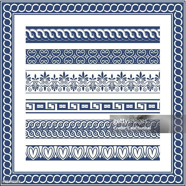 stockillustraties, clipart, cartoons en iconen met the frames of ancient greek style - ancient greek pattern