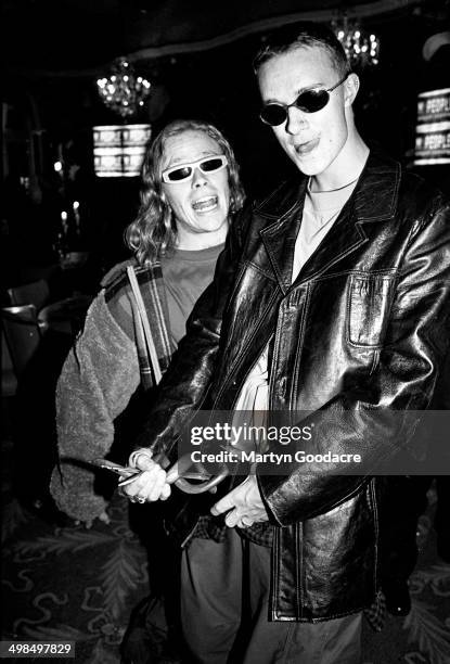 Liam Howlett And Keith Flint of the Prodigy at the Mercury Music Prize awards ceremony, United Kingdom, 1994.