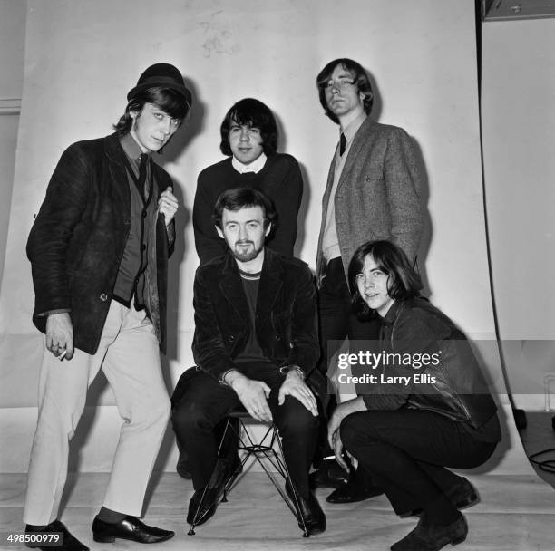 English rock band The Pretty Things, UK, 5th November 1964. From left to right, drummer Viv Prince, bassist John Stax, guitarist Dick Taylor , rhythm...