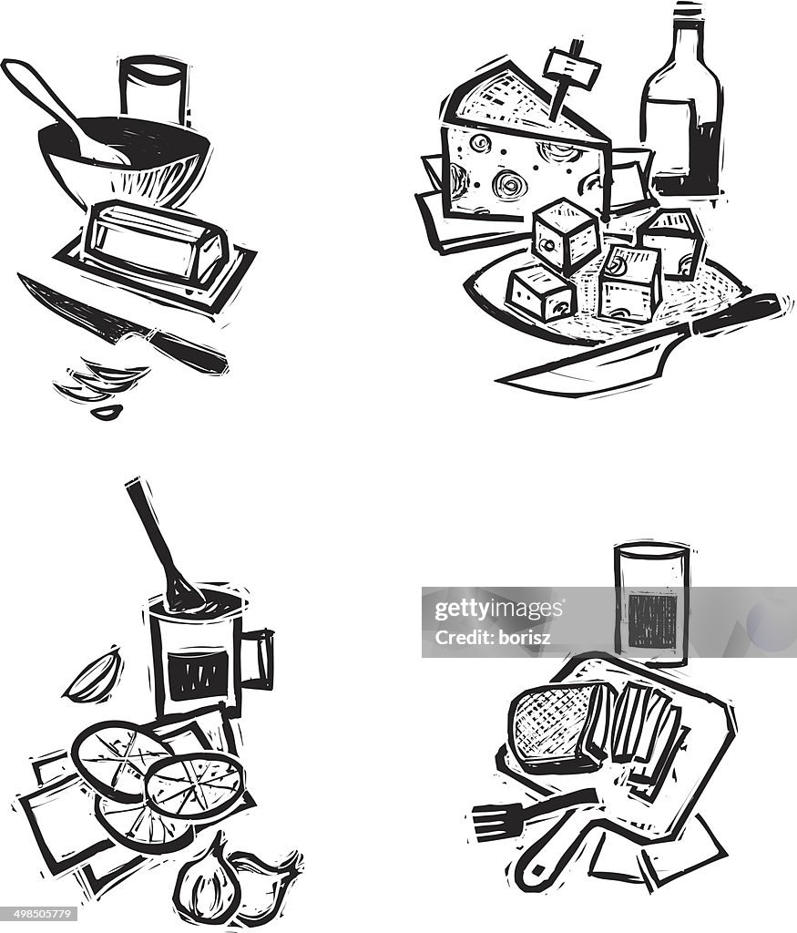 Recipe Graphics Rustic Rustic Cooking Set High-Res Vector Graphic - Getty Images