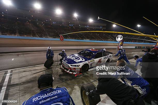 Trevor Bayne, driver of the AdvoCare Ford, during the NASCAR Sprint Cup Series Quicken Loans Race for Heroes 500 at Phoenix International Raceway on...