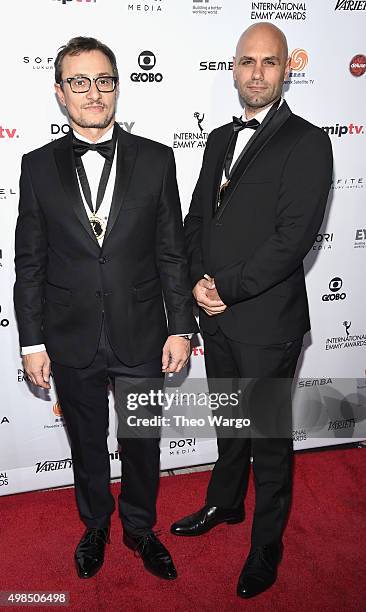 Nominees for TV Movie Mini-Series Pablo Culell, Executive Producer and Javier Van de Couter, Director for La Celebracion attend 43rd International...