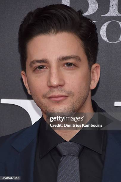 Actor John Magaro attends the premiere of "The Big Short" at Ziegfeld Theatre on November 23, 2015 in New York City.