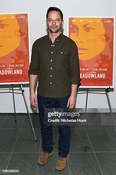Nick Kroll attends the New York screening of "Meadowland" directed by Reed Morano with Olivia Wilde hosted by Martin Scorsese on November 23, 2015 at...
