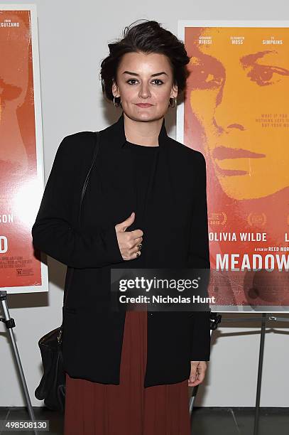 Alison Wright attends the New York screening of "Meadowland" directed by Reed Morano with Olivia Wilde hosted by Martin Scorsese on November 23, 2015...