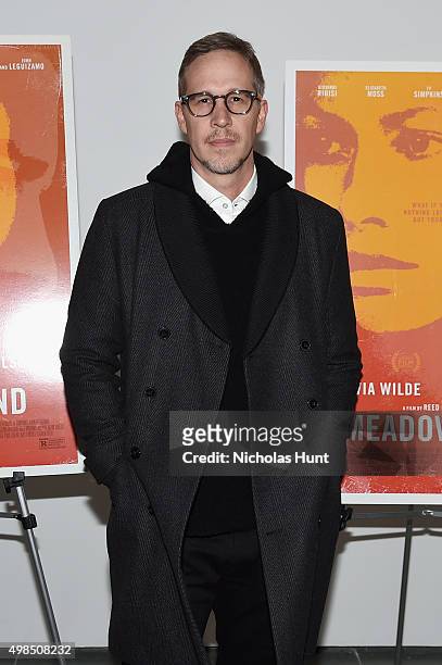 Joey McFarland attends the New York screening of "Meadowland" directed by Reed Morano with Olivia Wilde hosted by Martin Scorsese on November 23,...