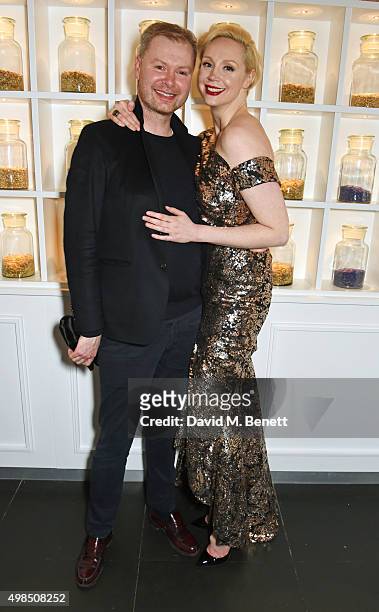 Gwendoline Christie and guest attend the British Fashion Awards official afterparty hosted by St Martins Lane and sponsored by Ciroc Vodka at St...