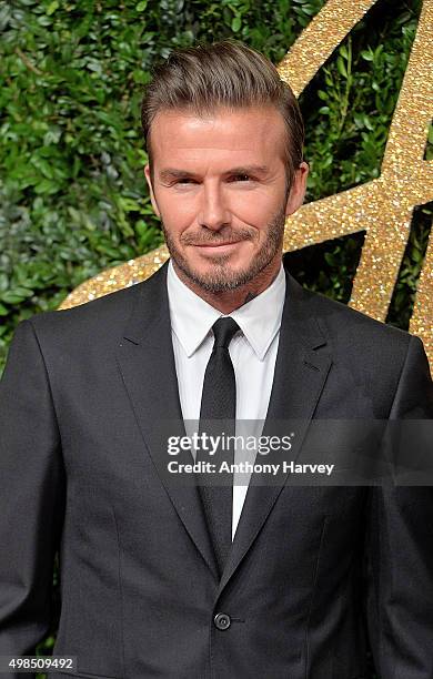 David Beckham attends the British Fashion Awards 2015 at London Coliseum on November 23, 2015 in London, England.