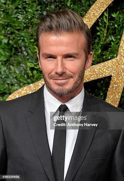 David Beckham attends the British Fashion Awards 2015 at London Coliseum on November 23, 2015 in London, England.