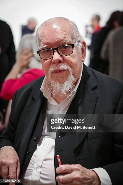 Sir Peter Blake attends a private view of Peter Blake's Portraits And People at Waddington Custot Galleries on November 23, 2015 in London, England.